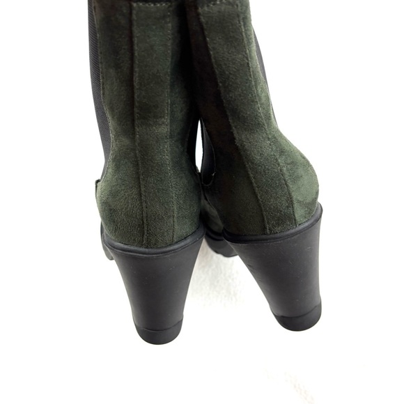 NWOT Nine West Ream Forest Green Faux Suede Chelsea Ankle Calf boots (7M) - Picture 12 of 16